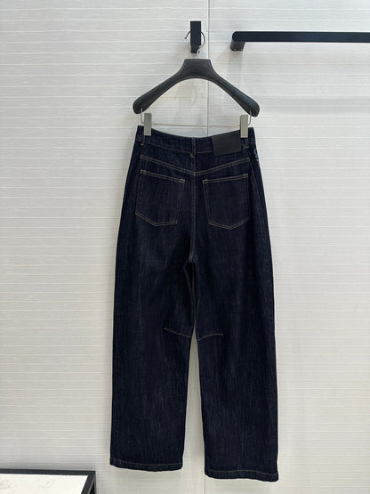 Loewe 25 Sickle Jeans Dark Blue Denim Cotton