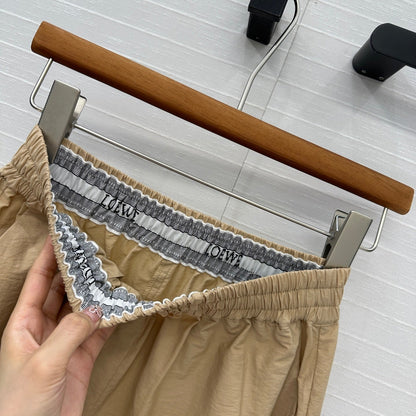 Loewe Pants Khaki Cotton