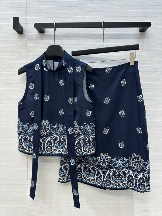 MIUMIU SLEEVELESS TOP AND SKIRT SET 264444
