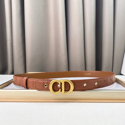 DIOR 25S BELT 30 MM IN BROWN CALFSKIN 564809