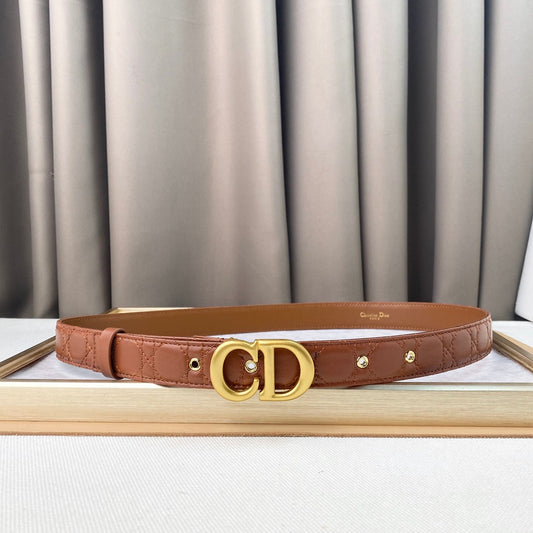 DIOR 25S BELT 30 MM IN BROWN CALFSKIN 564809