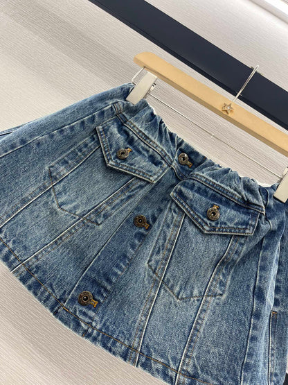 MIUMIU DENIM JACKET AND SKIRT SET 274644