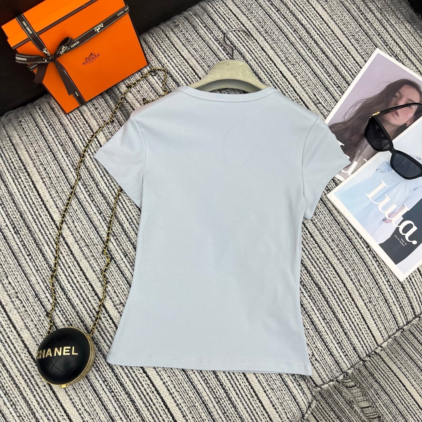 HERMES 26S SHORT SLEEVED CREW NECK T-SHIRT 494