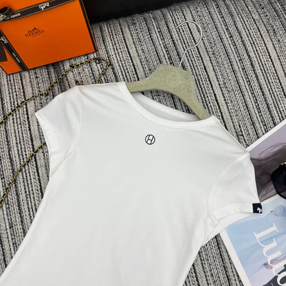 HERMES 26S SHORT SLEEVED CREW NECK T-SHIRT 493