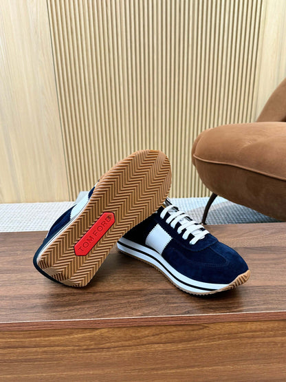 TOM FORD SNEAKERS IN NAVY BLUE SUEDE 432169