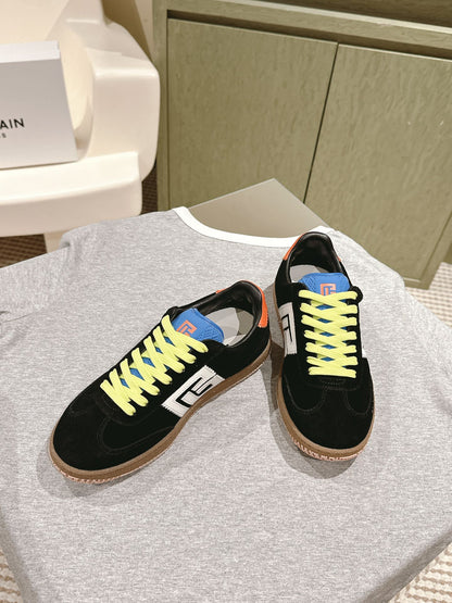 BALMAIN 26S SNEAKERS IN BLACK SUEDE