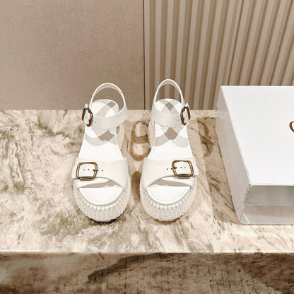 CHLOÉ 26S HIGH-HEELED SANDALS IN WHITE LAMBSKIN WITH GOLD HARDWARE