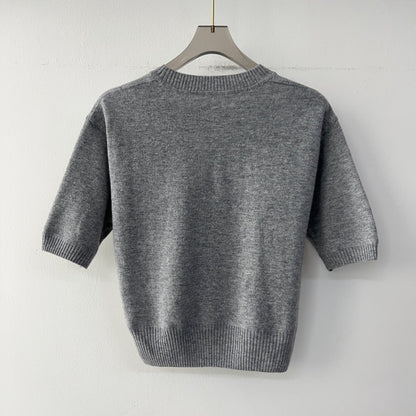 PRADA SHORT-SLEEVE KNIT TOP STYLE 79