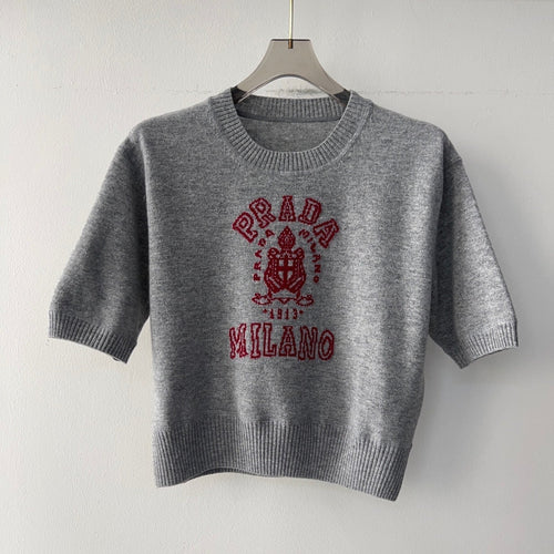 PRADA SHORT-SLEEVE KNIT TOP STYLE 79