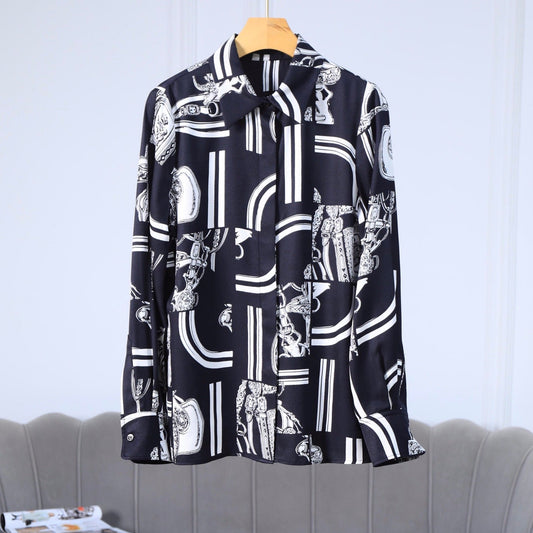 HERMES 25S SILK SHIRT 360