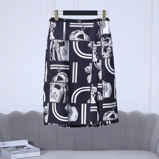 HERMES 25S SLIT MIDI SKIRT 337