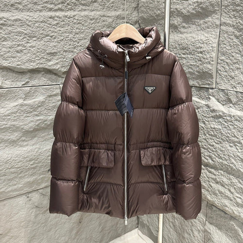PRADA 25S MEDIUM-LENGTH GOOSE DOWN COAT 224
