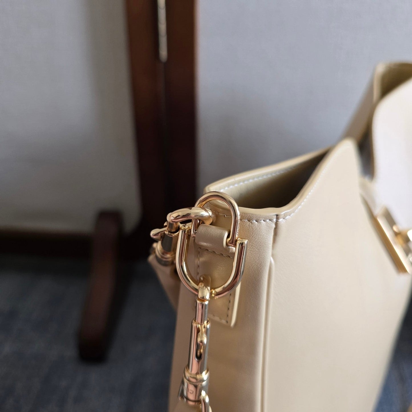MEDIUM CAMILLE 16 SOFT BAG 36 LIGHT BEIGE IN SMOOTH CALFSKIN