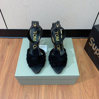 HIGH SANDAL 10 CM IN BLACK SUEDE