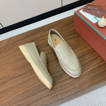 LP LOAFERS 25S IN MOSS GRAY LAMBSKIN