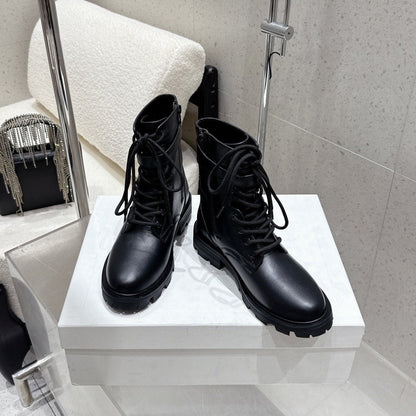 CELINE 26S MARTIN BOOTS IN BLACK CALFSKIN