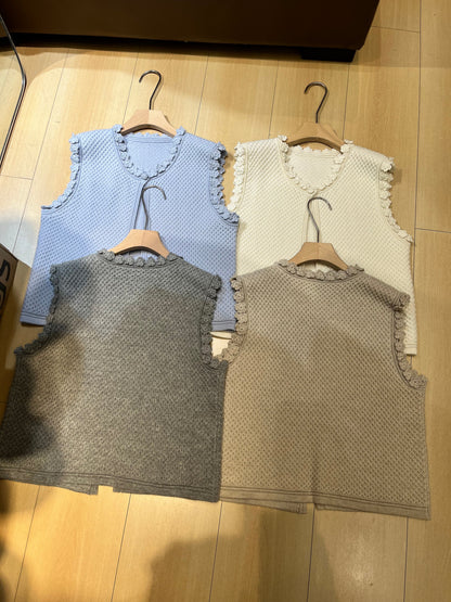 LP 26S LACE CASHMERE VEST 629