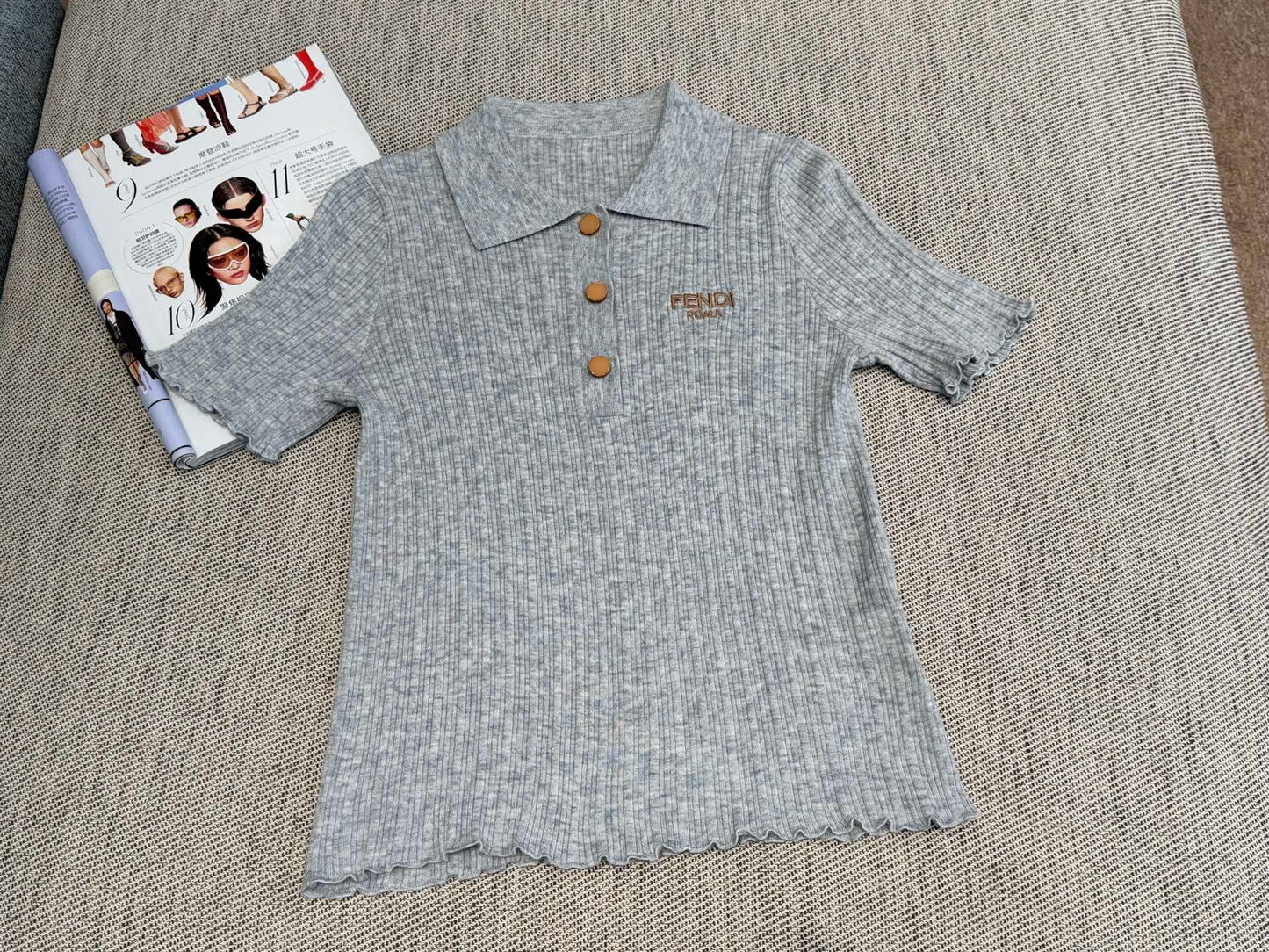 Celine Polo Shirt Fabric 232709