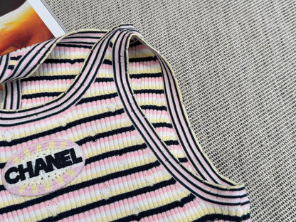 Chanel Tank Top Multicolor Tencel 232700