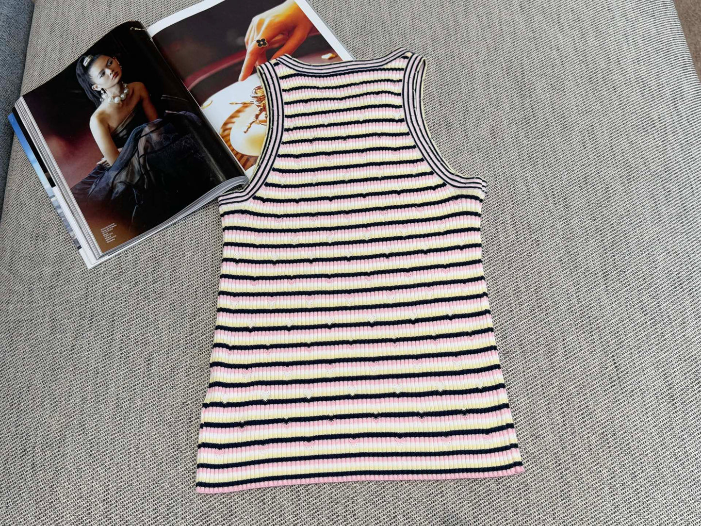 Chanel Tank Top Multicolor Tencel 232700