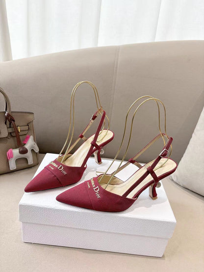 MY DD SLINGBACK PUMP 85MM IN RED DENIM