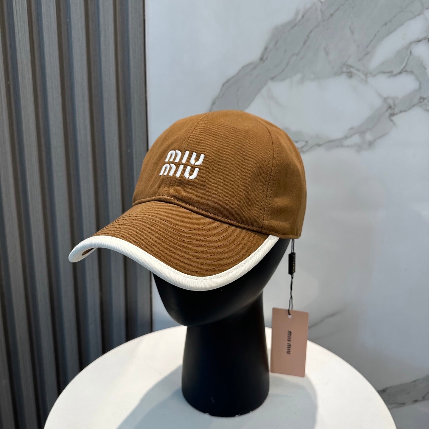 MM BASEBALL CAP IN BURNT ORANGE FABRIC STYLE 5