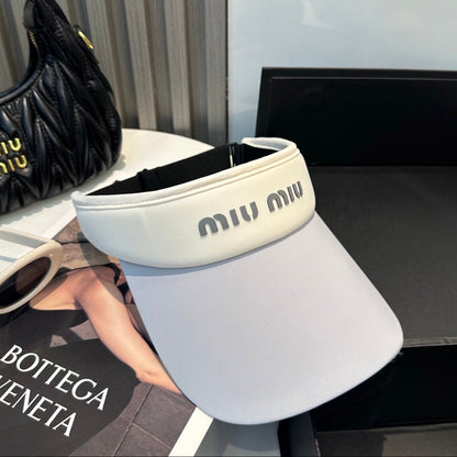 MM SPORT VISOR CAP IN COOL GRAY MIX WHITE FABRIC