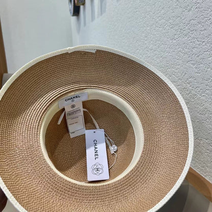 STRAW CLOCHE HAT BROWN 672754