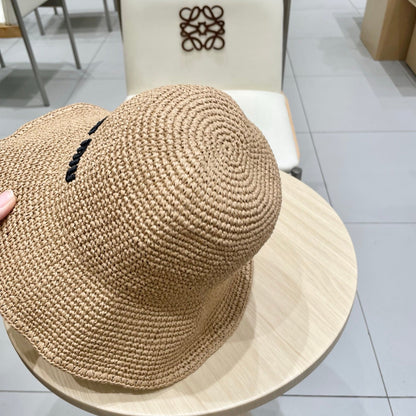 MIUMIU RAFFIA BUCKET HAT STYLE 69