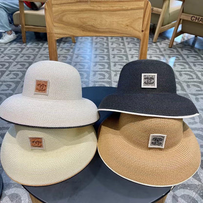 STRAW CLOCHE HAT BROWN 672754
