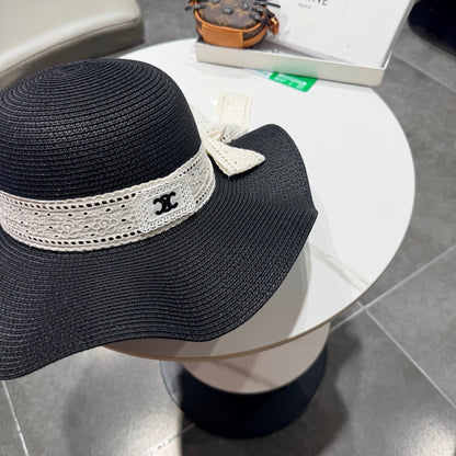 CELINE 26S STRAW WIDE BRIM HAT STYLE 73