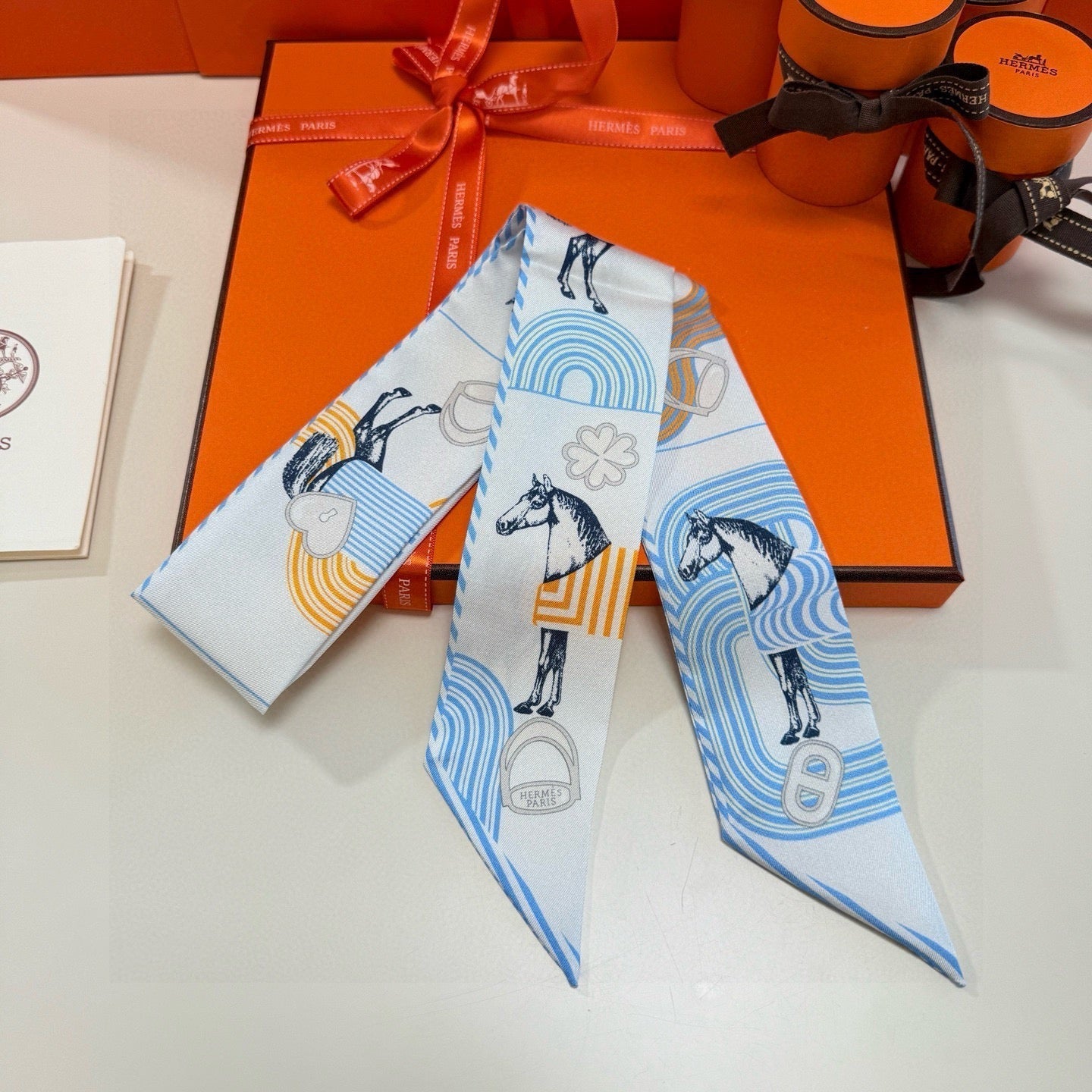 HERMES 25S SCARF TWILLY 86 IN SILK 987342