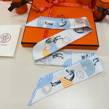 HERMES 25S SCARF TWILLY 86 IN SILK 987342