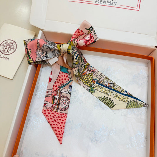 HERMES 25S NECKERCHIEF 86 IN SILK 989360