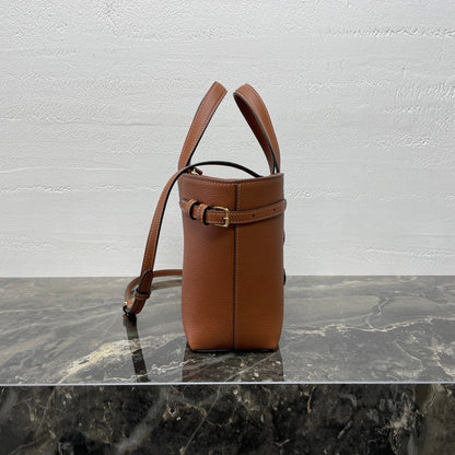 MINI CABAS ANAÏS CUIR TRIOMPHE 21 IN BRONZE ORANGE GRAINED CALFSKIN