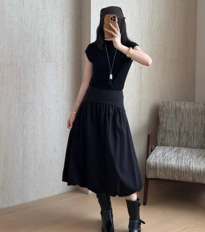 MONCLER 25S TULIP MIDI SKIRT 263