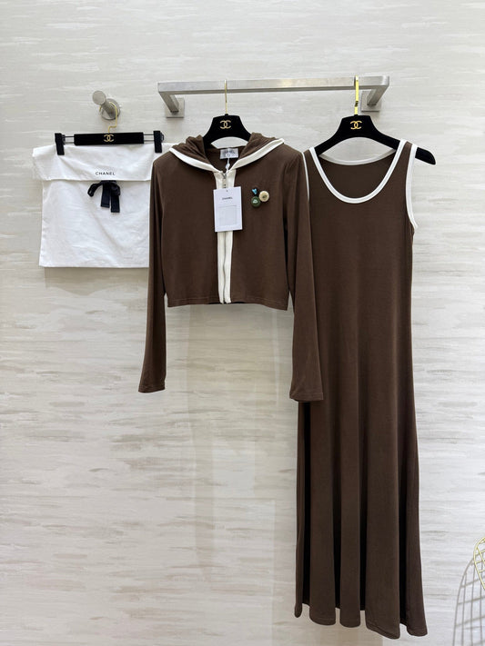 CHANEL 26S JACKET AND SLEEVELESS DRESS SET 961