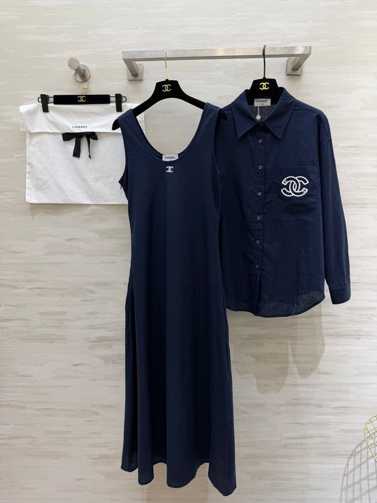 CHANEL 26S SHIRT AND SLEEVELESS DRESS SET 959