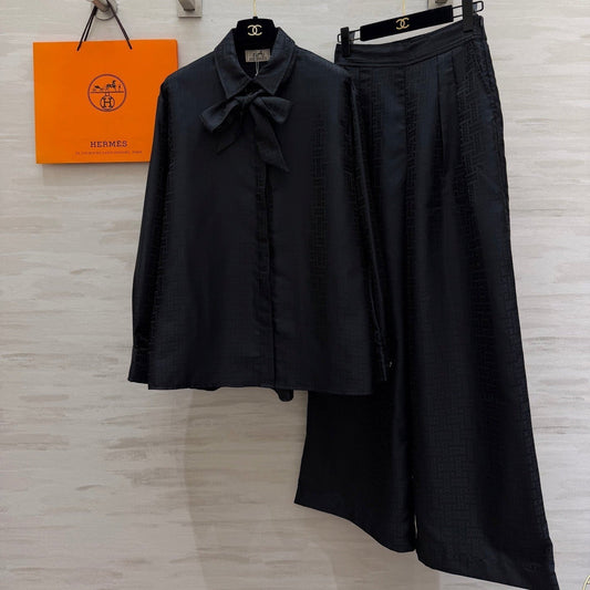 HERMES 26S SHIRT AND WIDE LEG PANTS SET 590