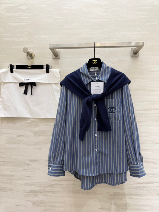CHANEL 26S SHIRT AND WOOL SCARF 972