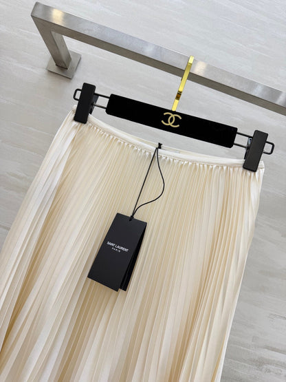 YSL 26S PLEATED MIDI SKIRT 270
