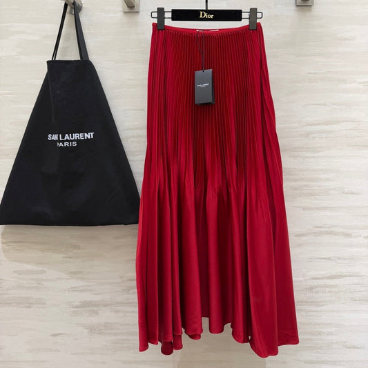 YSL 26S PLEATED MIDI SKIRT 268