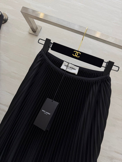 YSL 26S PLEATED MIDI SKIRT 267