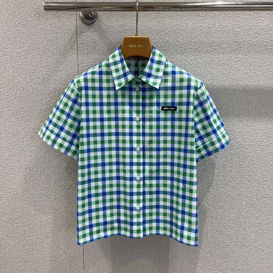 MIUMIU PLAID SHIRT 268890