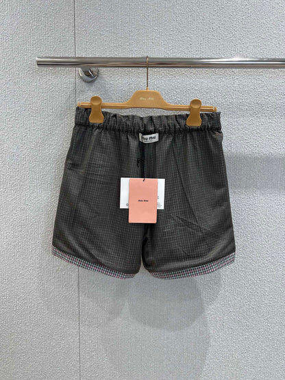 MIUMIU PLAID SHORTS 268898