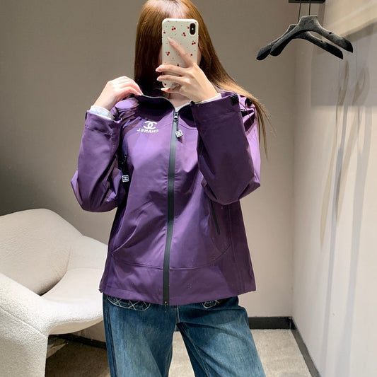 CHANEL 25S HOODED SPORTS JACKET 446