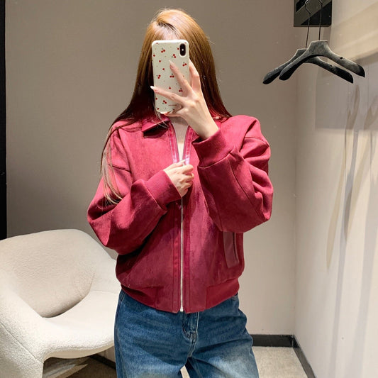 HERMES 25S SUEDE JACKET 385