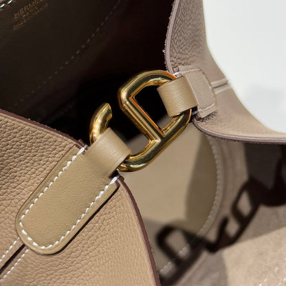 IN THE LOOP 18 IN ETOUPE TOGO CALFSKIN GOLD HARDWARE