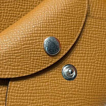 CALVI DUO COMPACT CARD HOLDER IN GOLD EPSOM CALFSKIN