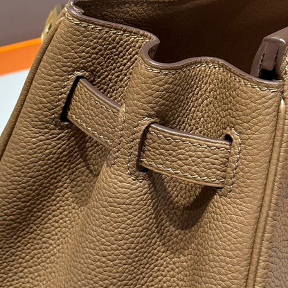 25S HERMES BIRKIN 30 IN COFFEE CALFSKIN GOLD HARDWARE